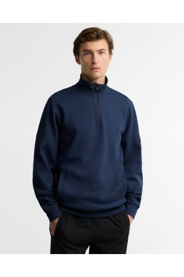 Ilford Interlock Quarter-Zip Sweatshirt – Navy