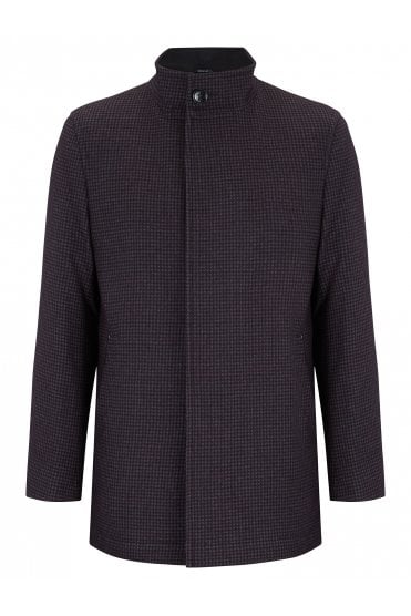 Jenner Cotton-Blend Tailored Coat - Dark Red