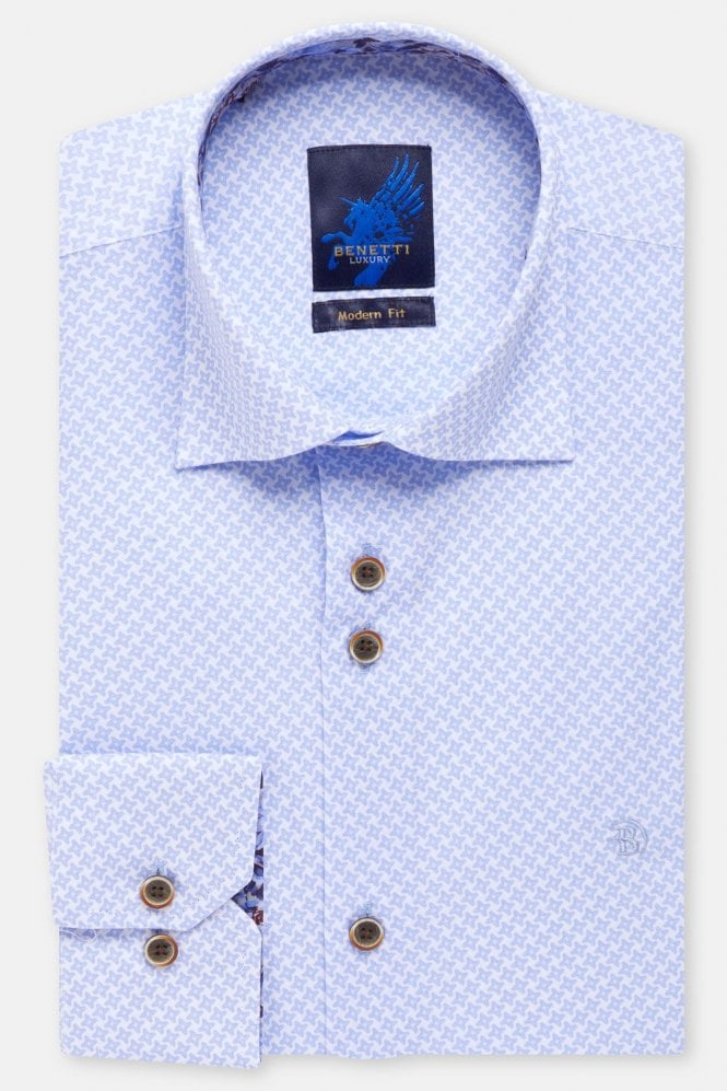 Julius Long Sleeve Casual Shirt – Sky