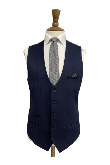 KELLY Single Breasted Waistcoat - Blue