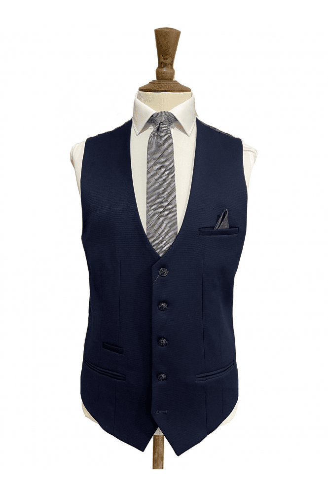 Kelvin - Navy Single Breasted Waistcoat