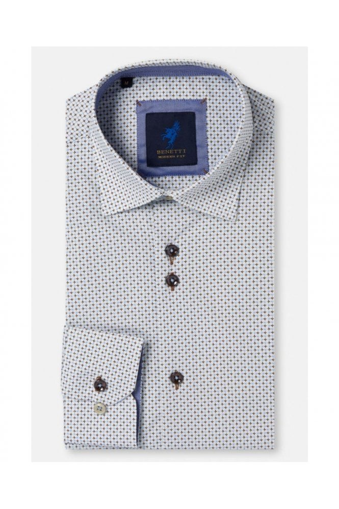 Kevin Long Sleeve Casual Shirt – Coffee