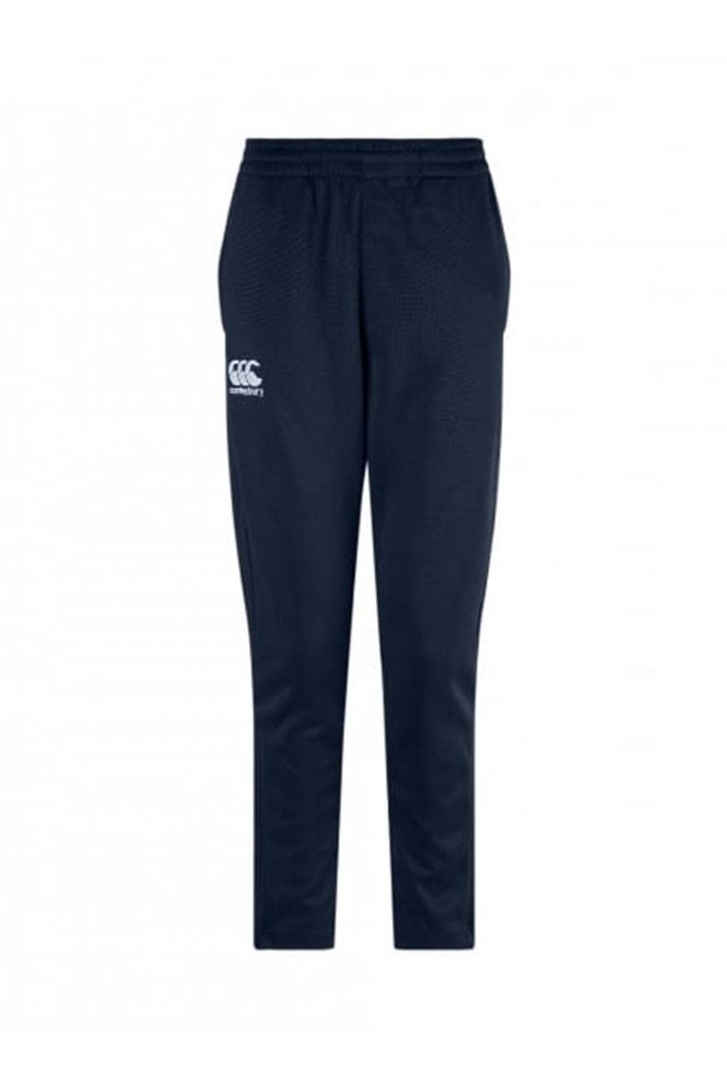 Kids Stretch Tapered Poly Knit Pants - Navy