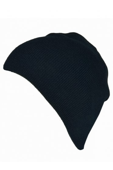 Knitted Beanie Hat - Navy