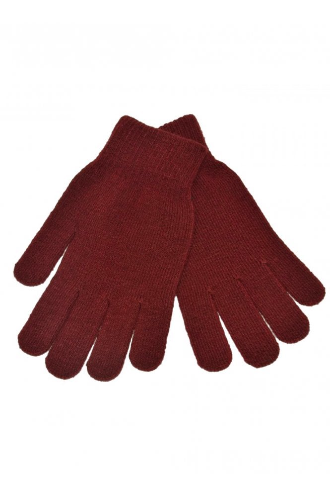 Knitted Gloves - Maroon