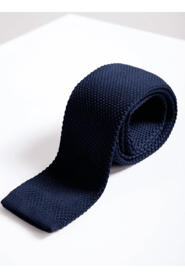 Knitted Tie - Navy