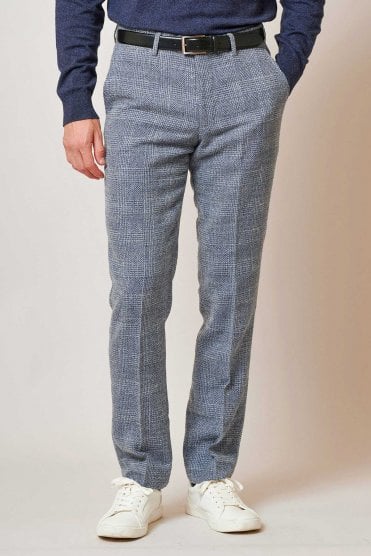 Kris Tweed Trouser - Sky Blue