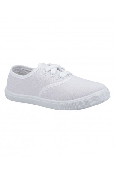 Lace Up Plimsolls - White
