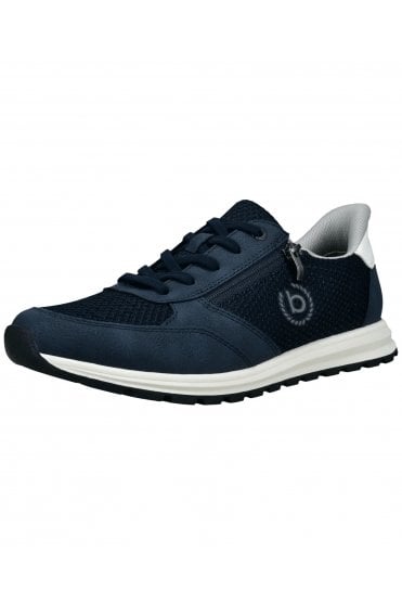 Lace Up Trainers – Dark Blue