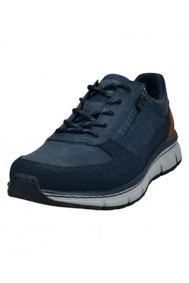 Lace Up Trainers – Dark Blue