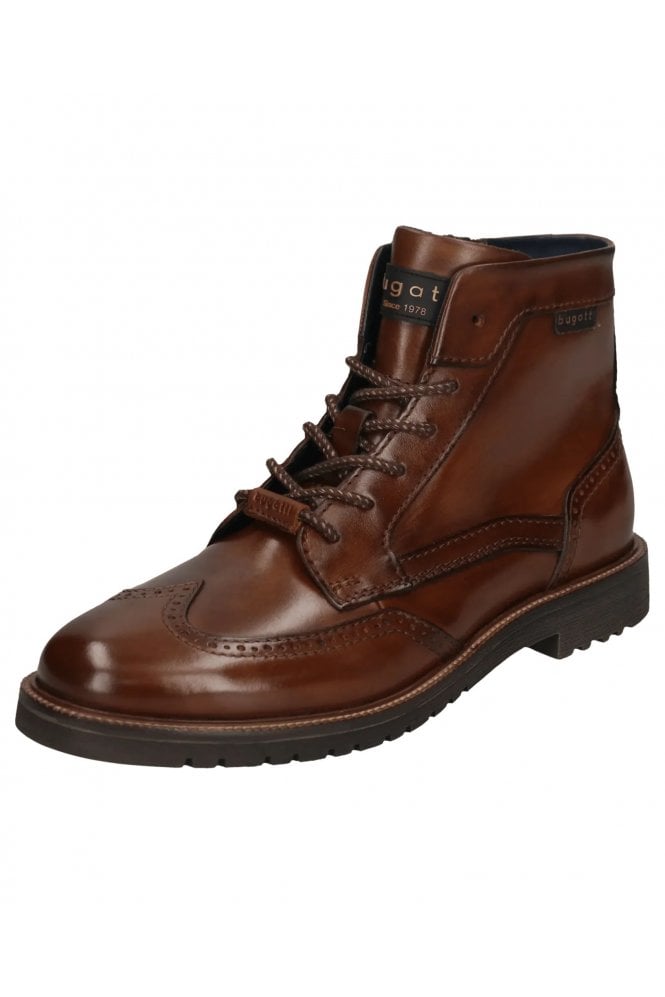 Leather Lace-up Boots – Cognac