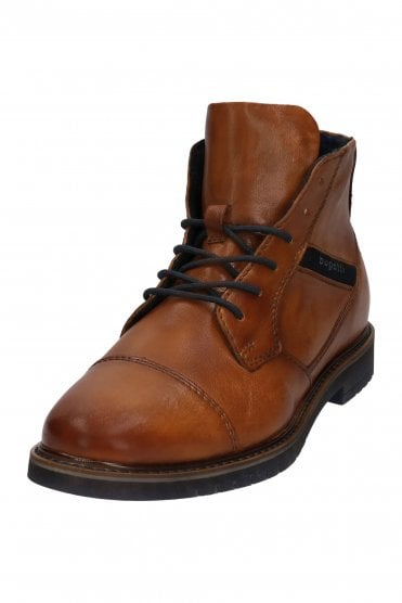 Leather Lace Up Boots – Cognac