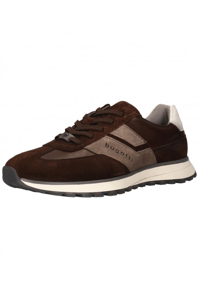 Leather Lace Up Trainers – Brown