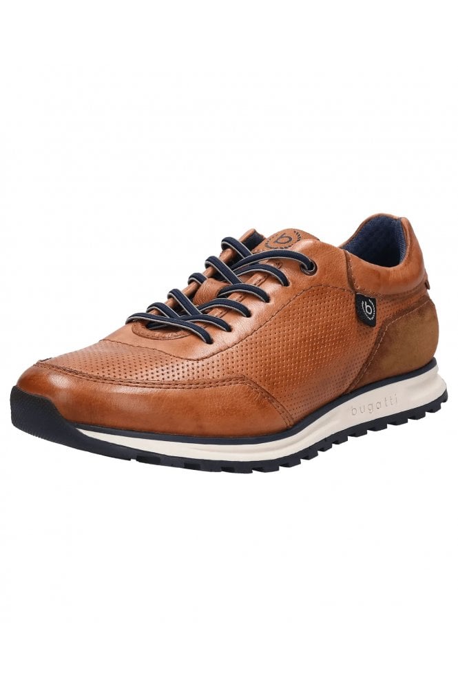 Leather Lace Up Trainers – Cognac