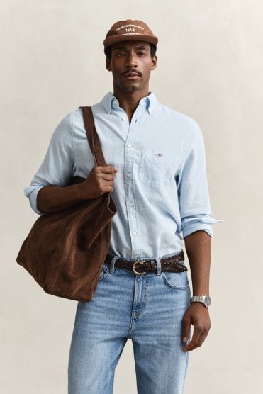 Linen Blend Shirt - Sky Blue