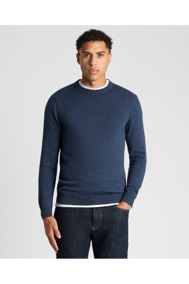 Long Sleeve Crew Neck Sweater - Blue