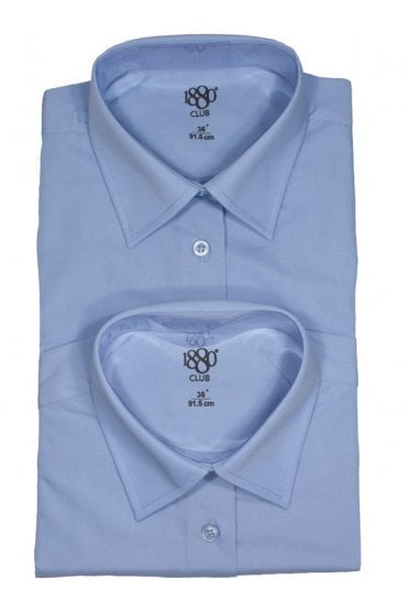 Long Sleeve Fitted Blouse (Twin Pack) - Blue