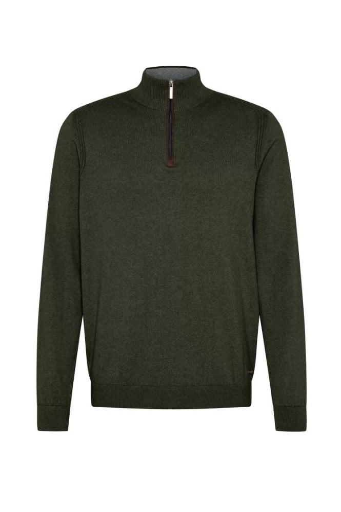 Long Sleeve Half Zip Sweater – Olive