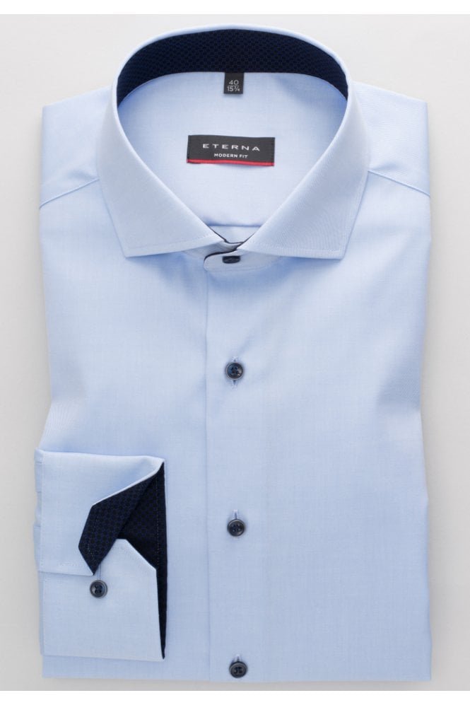 Long Sleeve Modern Fit Shirt - Light Blue