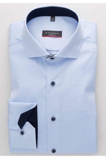 Long Sleeve Modern Fit Shirt - Light Blue