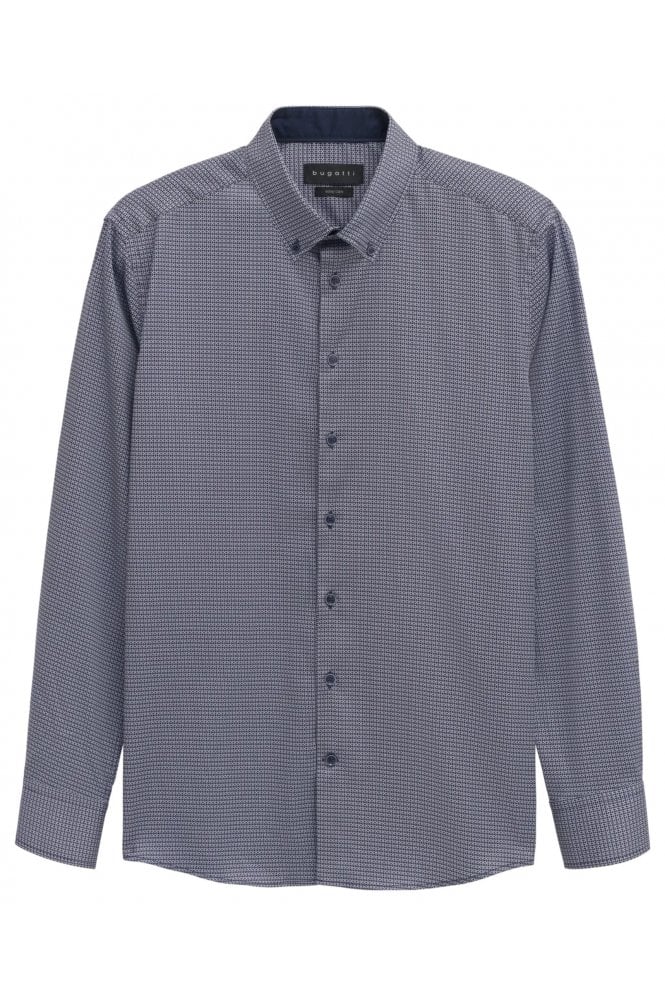 Long Sleeve Patterned Casual Shirt – Rose