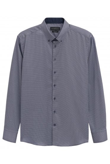 Long Sleeve Patterned Casual Shirt – Rose
