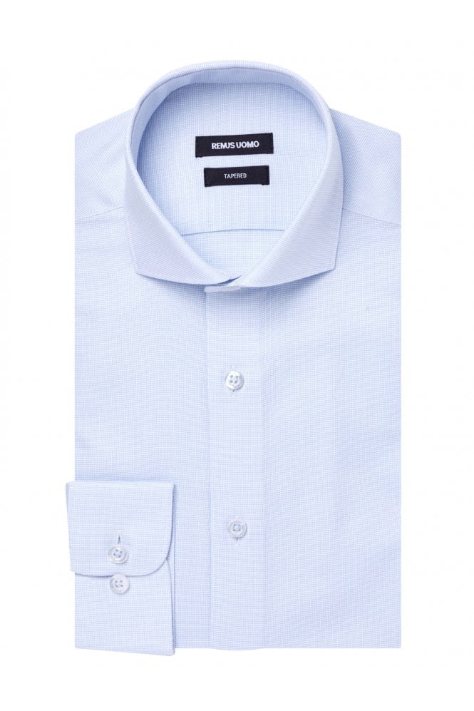 Long Sleeve Tapered Fit Formal Shirt – Light Blue
