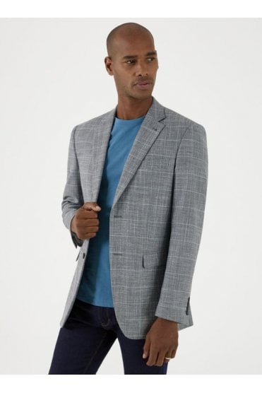 Louis Tailored Check Jacket – Sage