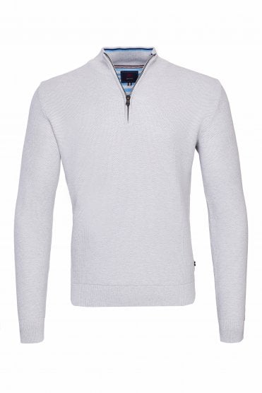 Lyon 1/4 Zip Jumper - Silver