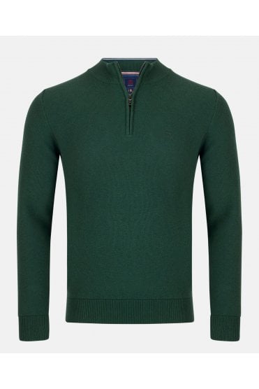 Madrid Quarter Zip Jumper – Forest