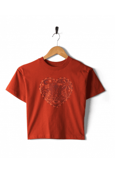 Magic Moth - Kids Cropped T-Shirt - Red