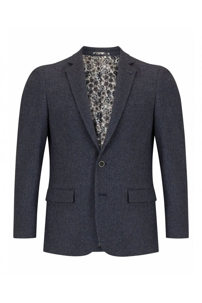 Marseille Houndstooth Jacket – Blue