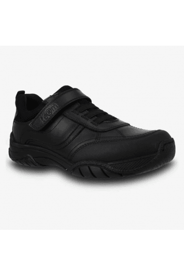 Maxx Athletic Leather School Shoe - Black