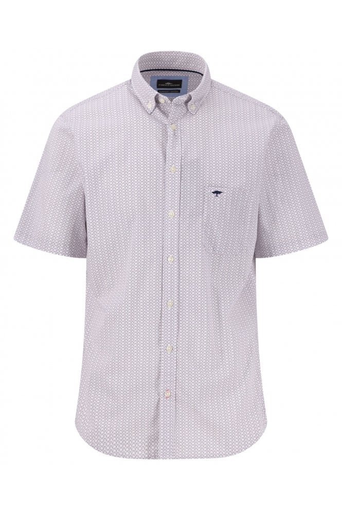 Minimal Poplin Print Shirt – Peony