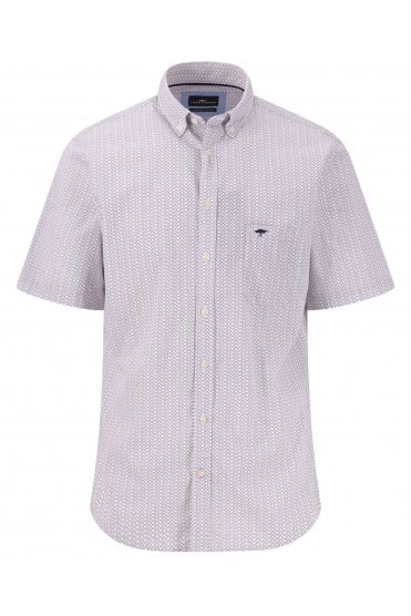 Minimal Poplin Print Shirt – Peony