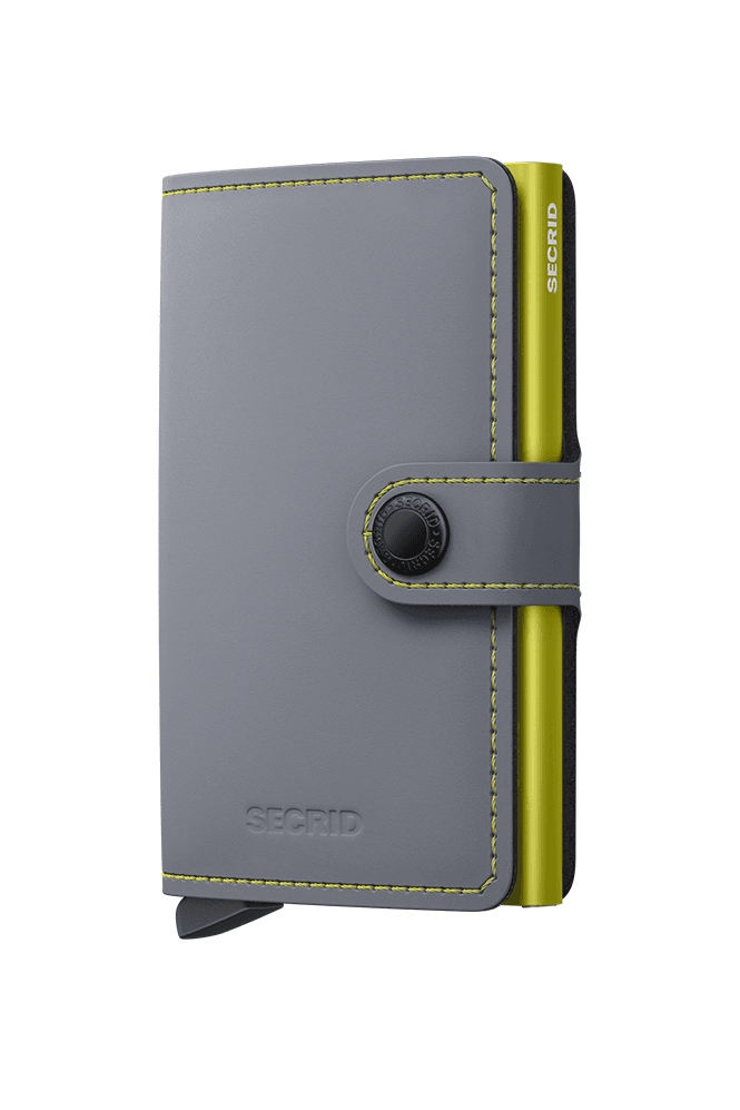 Miniwallet - Matte Grey + Lime