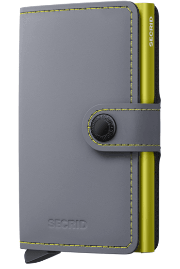 Miniwallet - Matte Grey + Lime