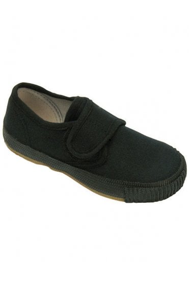 Mirak Velcro Plimsolls - Black