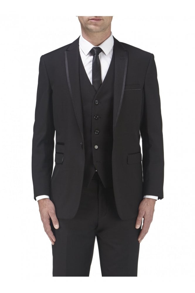 Mix and Match Tapered Dinner Jacket - Black