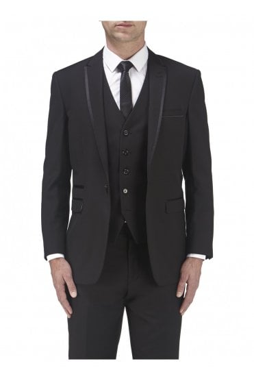Mix and Match Tapered Dinner Jacket - Black