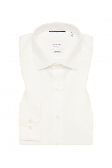 Modern Fit Long Sleeve Cover Shirt – Ivory