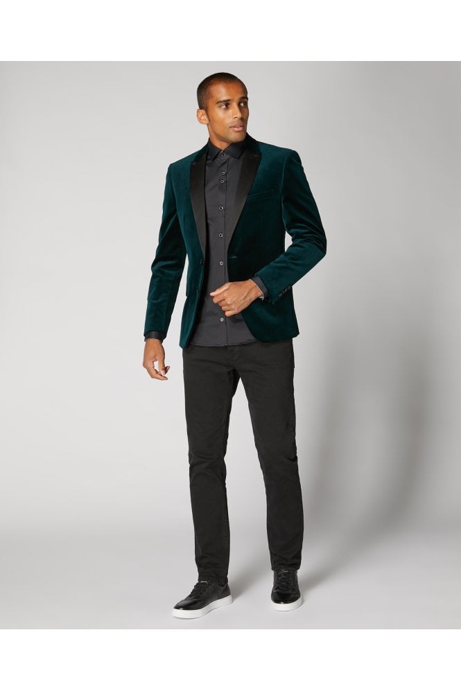 Monti Velvet Jacket - Dark Green