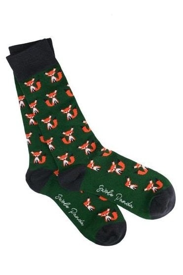 Mr Fox Bamboo Socks - Green