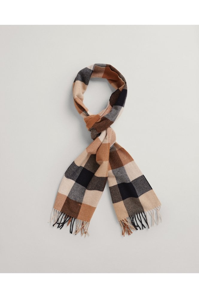 Multi Check Scarf - Roasted Walnut