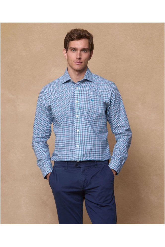 Nephin Cotton Shirt – Blue Check