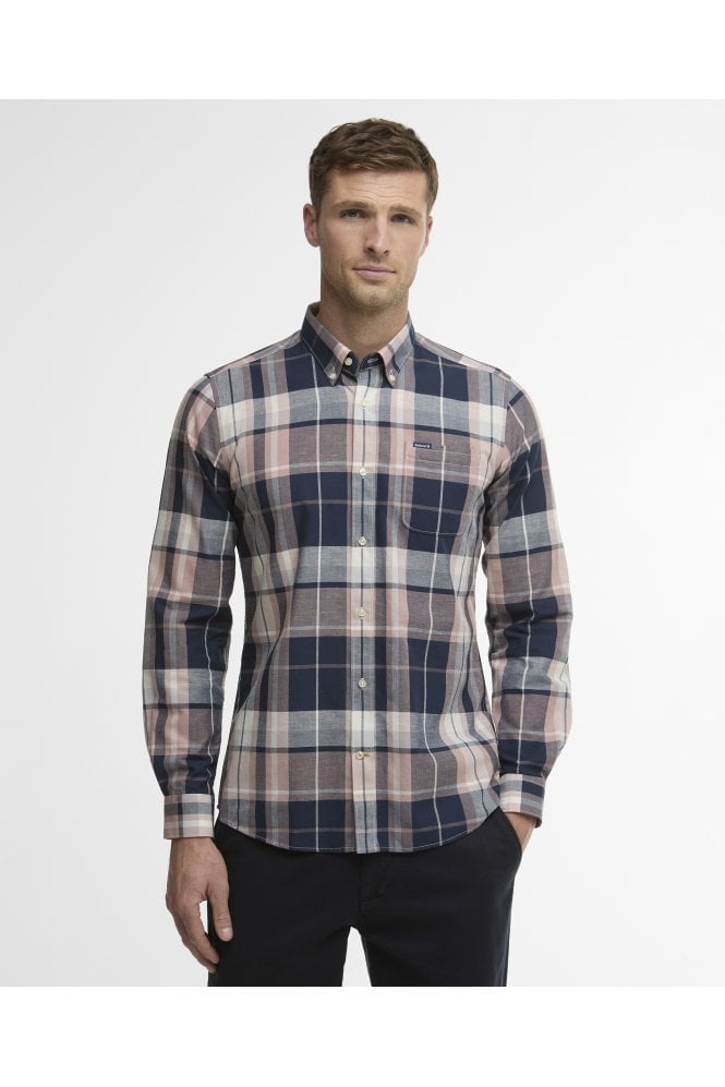 Newbridge Checked Tailored Shirt – Navy