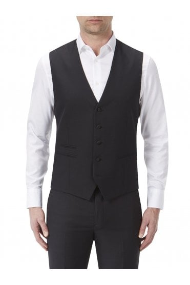 Newman Check Suit Waistcoat - Black