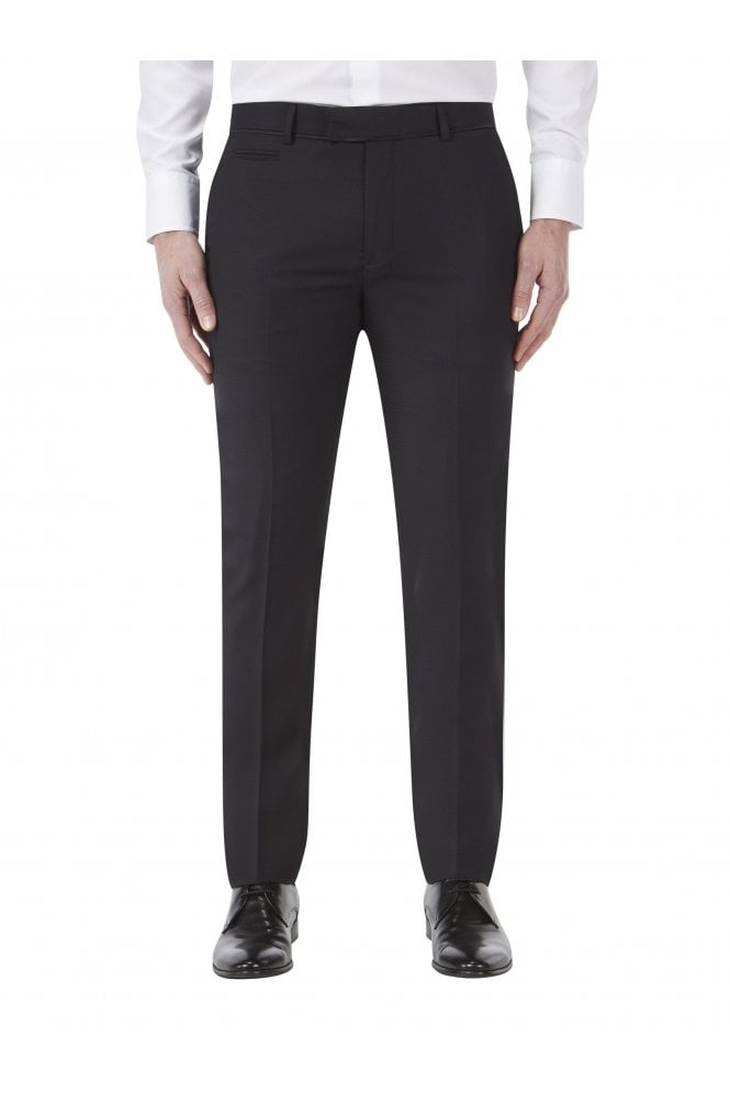 Newman Check Tailored Suit Trouser - Black