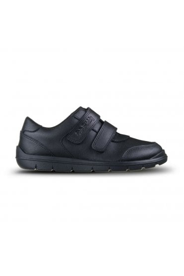 Orbit Leather Fitted Soft Touch Tape Shoe – Black