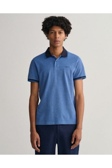 Oxford Pique Polo Shirt – Day Blue